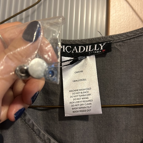 Picadilly YM583 Grey Mist Top - Picture 6 of 7